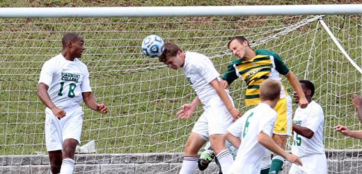 Men’s soccer posts first conference win