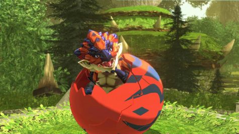 A baby Rathalos hatches from its egg, before becoming an adventuring buddy. PHOTO// Courtesy  of Pocket Tactics 