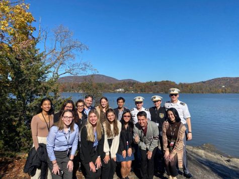 Marti’s group took a walking tour of West Point, stopping to admire the beautiful scenery of the Hudson River. // PHOTO Courtesy of Emma Marti. 