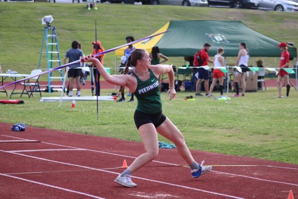 Darsey competing at her track meet.