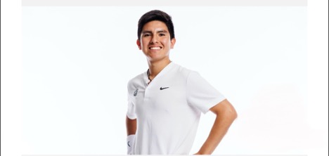 Alberto poses for his media day shots for Piedmont Tennis in 2023.
