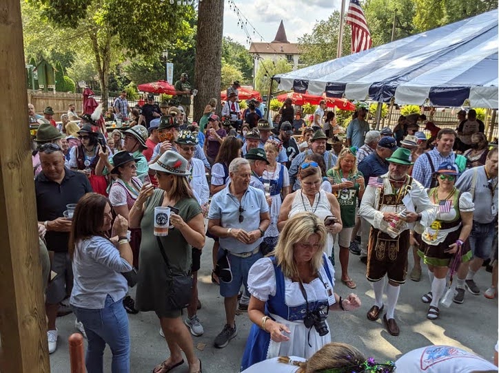 Oktoberfest participants enjoying Helen.