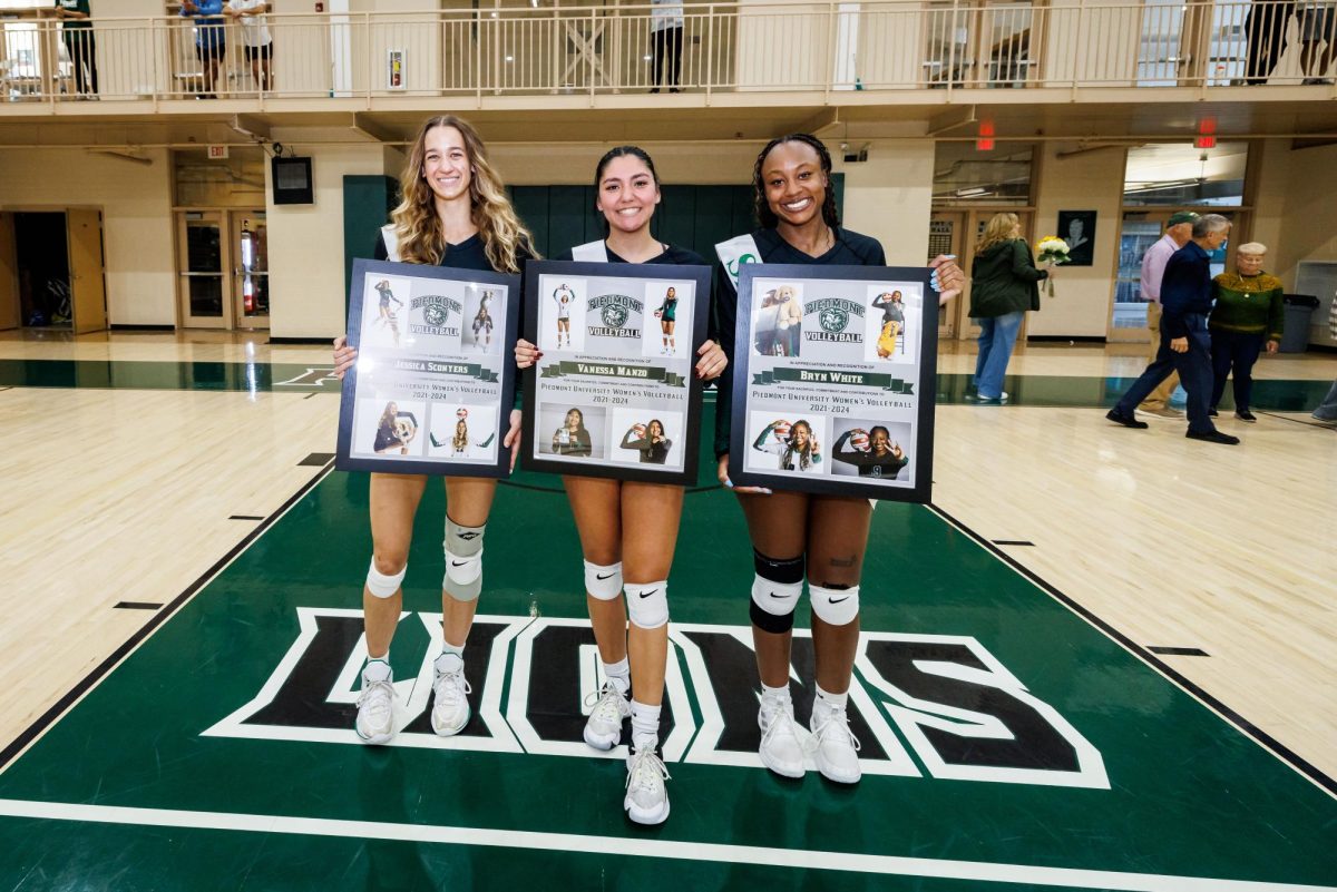 Seniors Jessica Sconyers, Vanessa Manzo and Bryn White capped off a successful senior night, leading the Lions to a 3-1 victory over Wesleyan on Oct. 23.