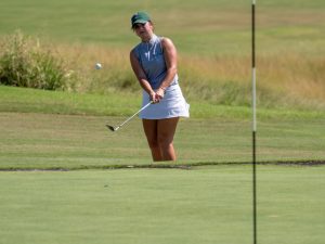 Junior golfer Erin Donovan gets on the green at the Alamo City Classic. Donovan says taking care of her mental health has helped her golf game.