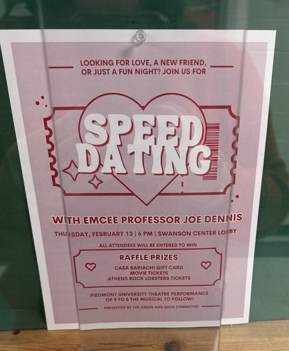 Speed Dating event hosted by Green and Gold Committee comes to Piedmont University, giving students a chance to mingle.