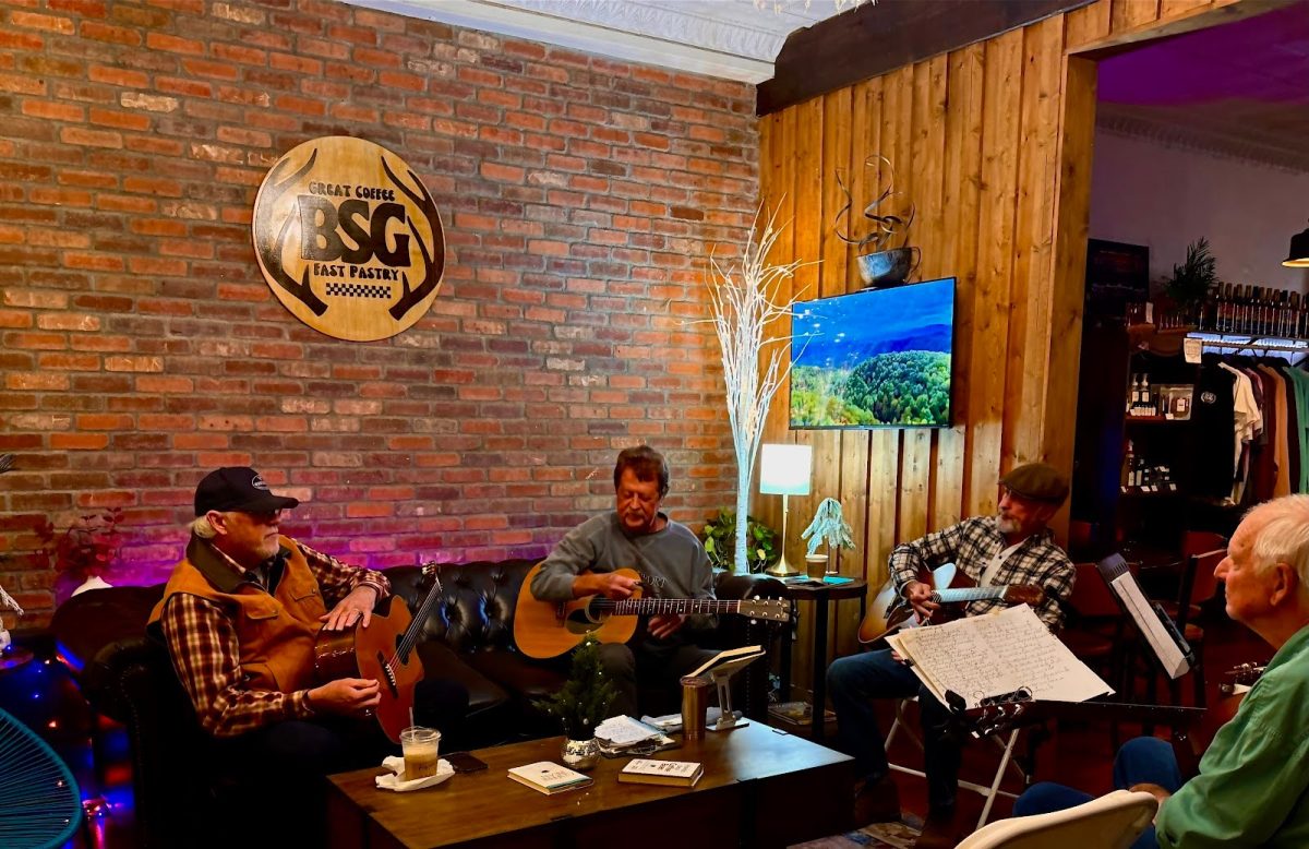 BSG prides itself in community ties and providing a space for members to gather. As pictured, BSG hosts a thursday night acoustic group for locals. 