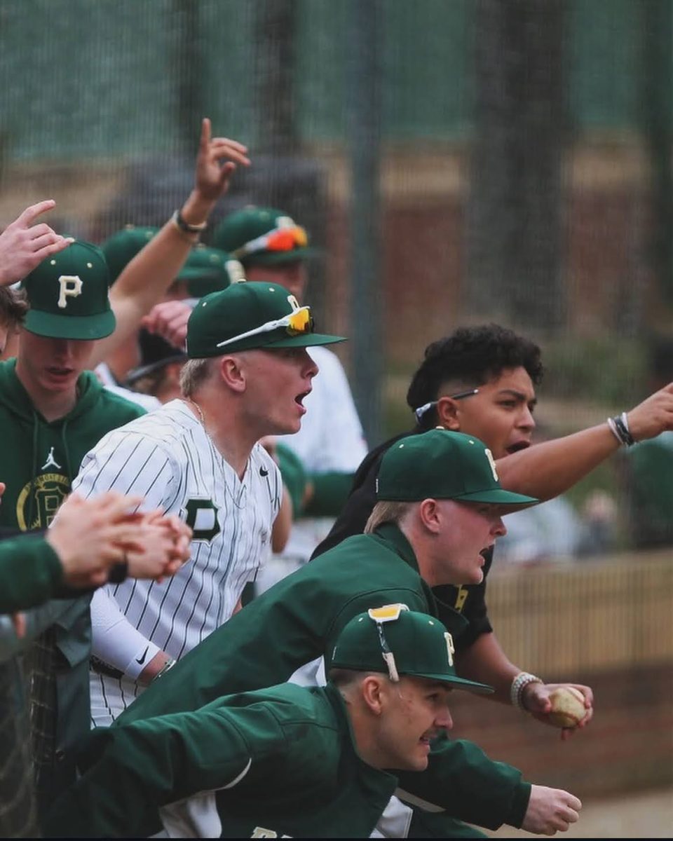 Piedmont players celebrating after securing a win against Wilmington College.