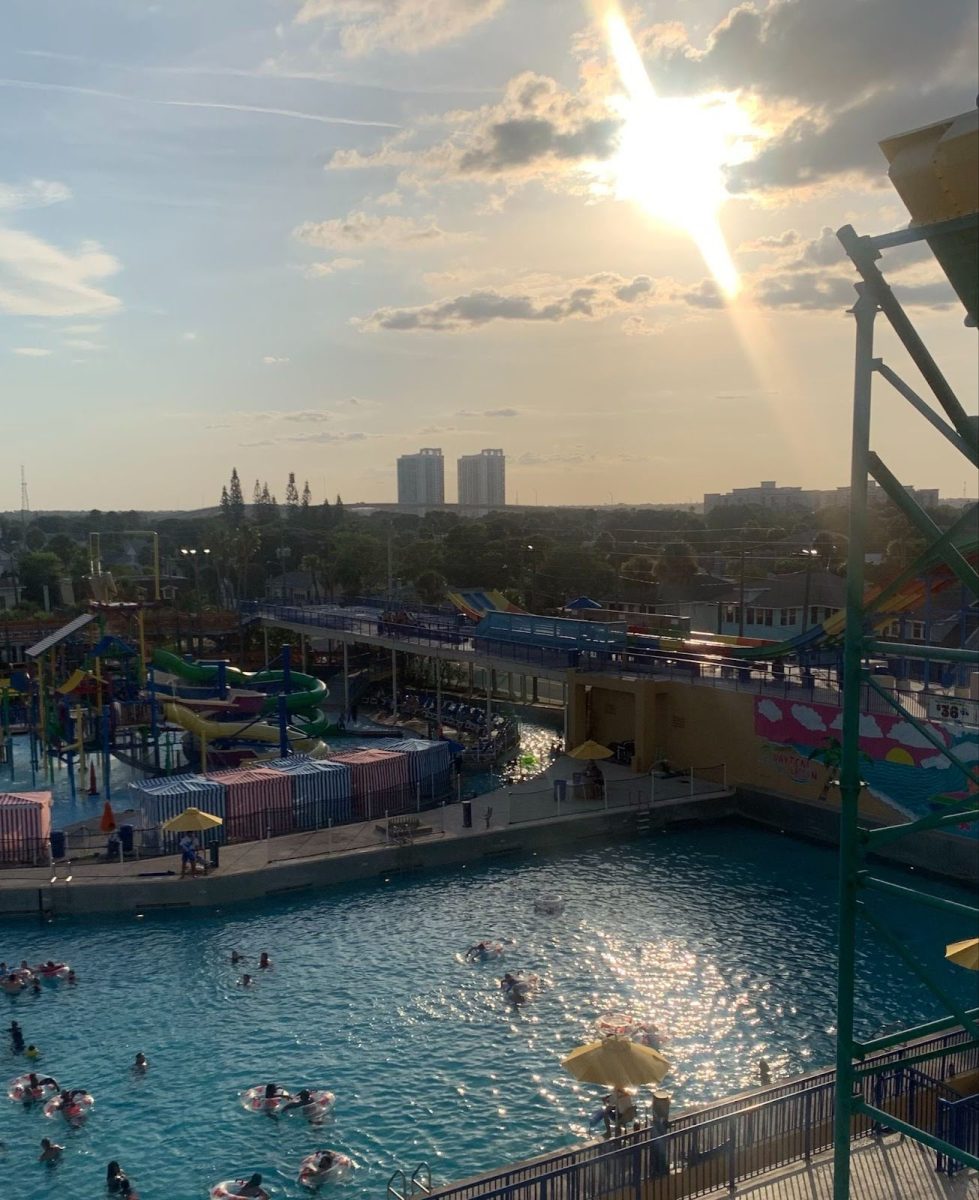 A late afternoon in downtown Daytona Beach, Florida.