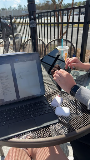 In the fall, Piedmont University students take the opportunity to study and do homework outside as the weather is less extreme and more enjoyable.