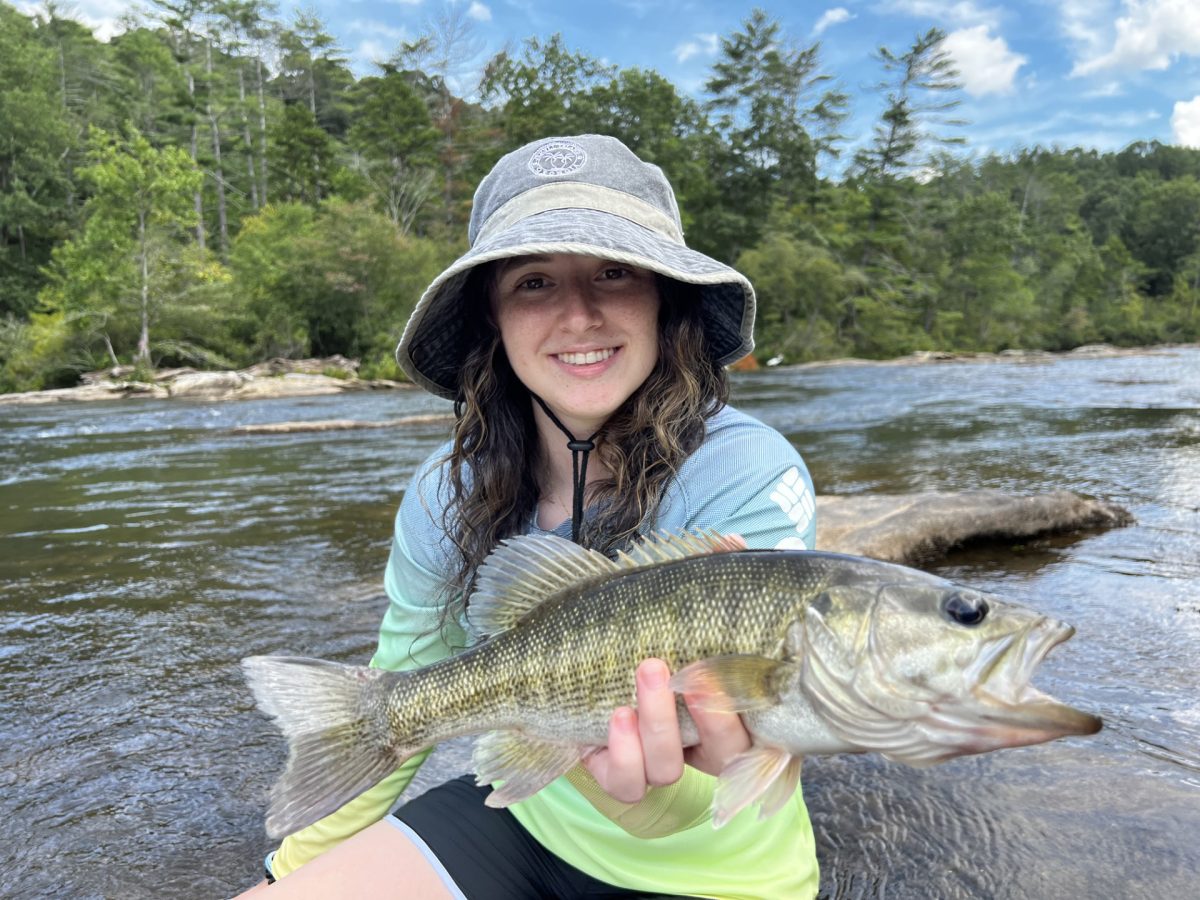 Sarah Smith mainly fly fishes, but she has recently also gotten into bass fishing on public and occasionally private waters in northeast Georgia. 