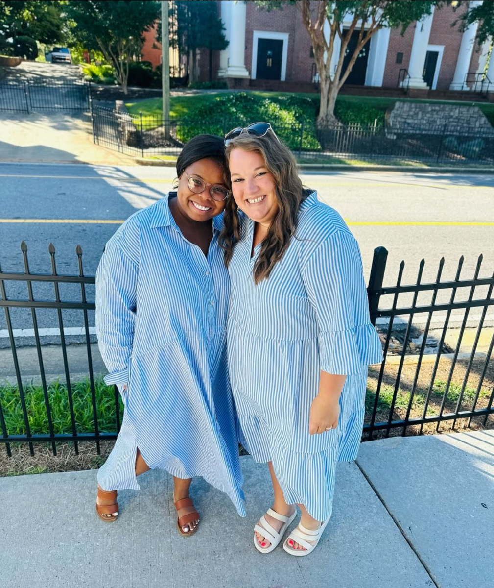 Jaylen Davis and Chelsea Wilkes (left to right) posed together in the same outfit.