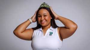 Marissa Weaver posing in her media day photos for her freshman season.