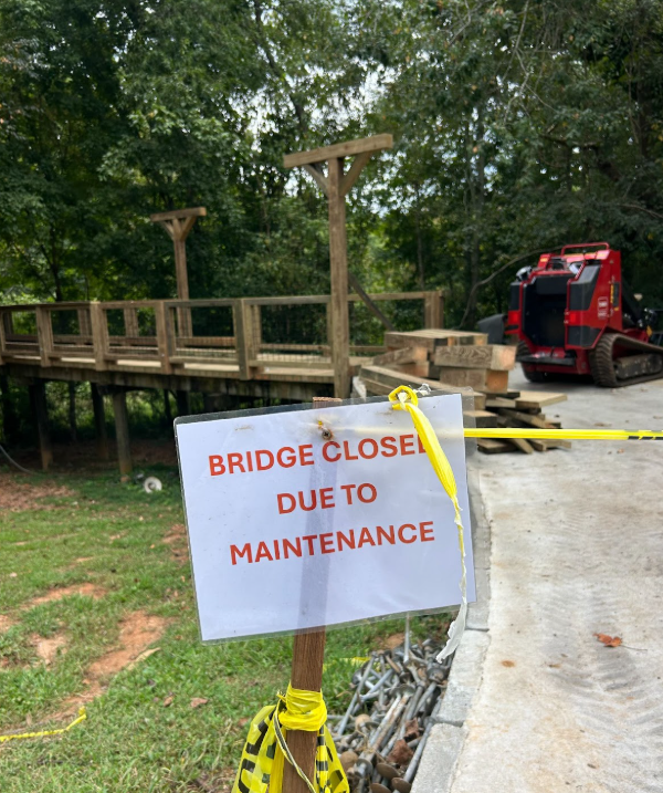 The bridge that connects the Swanson Center to campus is not only used frequently by Piedmont students, but also by the public.