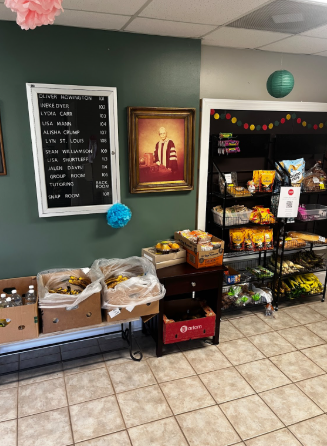 The food pantry at Piedmont University located in Lane Hall.