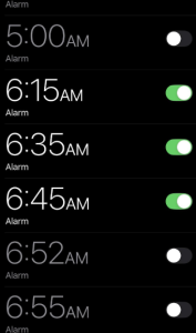 A picture students dread - early alarms. One of the many reasons why late classes beat out early classes.