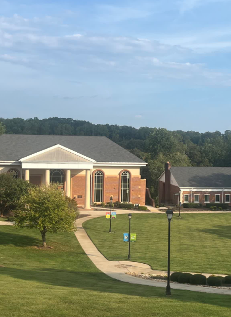 Piedmont University’s main campus quad on a calm day at the heart of campus.