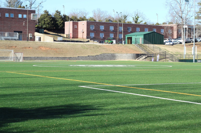 Piedmont University’s soccer and lacrosse field, just below the Johnny Mize center, could potentially be the home of a flag football team in the future.